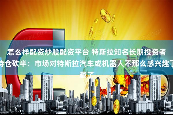 怎么样配资炒股配资平台 特斯拉知名长期投资者持仓砍半：市场对特斯拉汽车或机器人不那么感兴趣了
